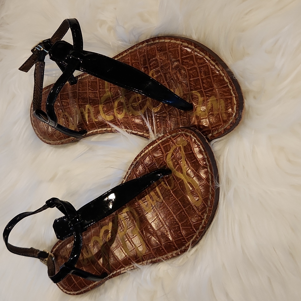 Sam Edelman Gigi - patent leather t-strap sandal, 6.5